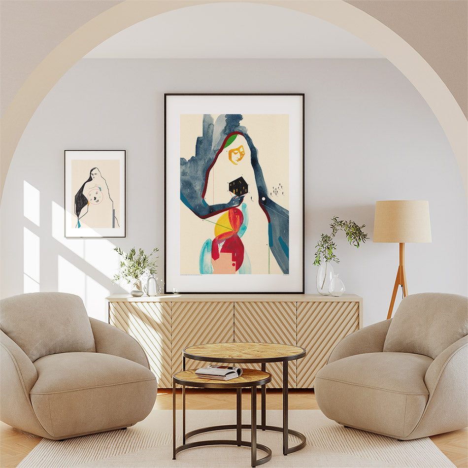 Appartement seul à minuit - Affiche artistique