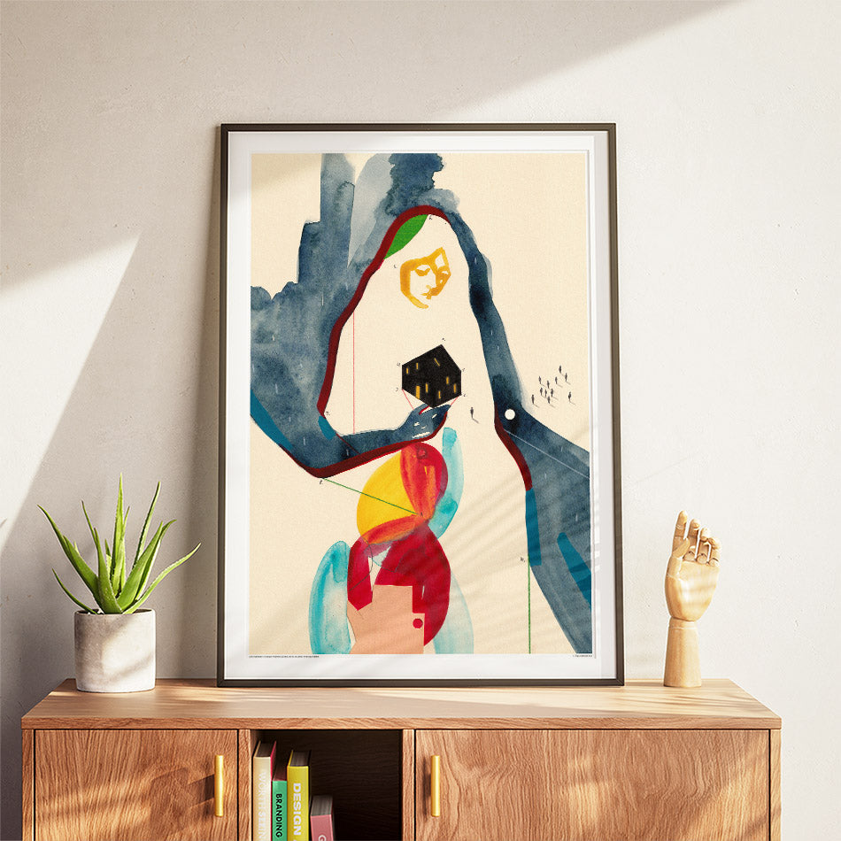 Appartement seul à minuit - Affiche artistique