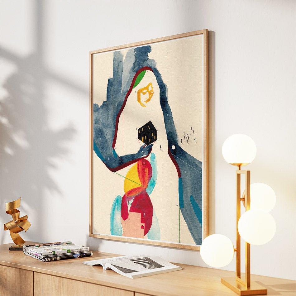 Appartement seul à minuit - Affiche artistique