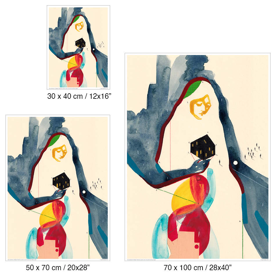 Appartement seul à minuit - Affiche artistique