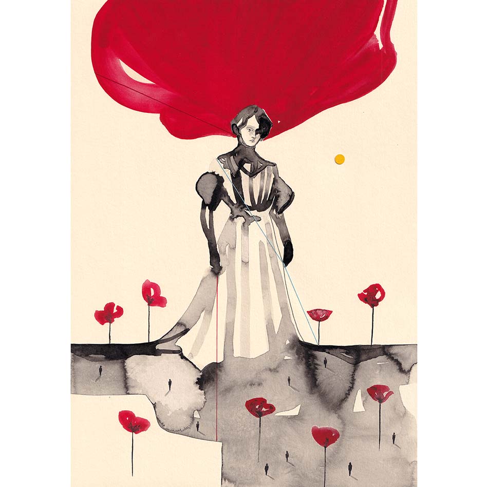 Champ de coquelicots - Œuvre originale