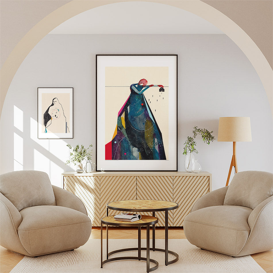 Me ne sono andato ma ho lasciato il mio cuore - Poster artistico