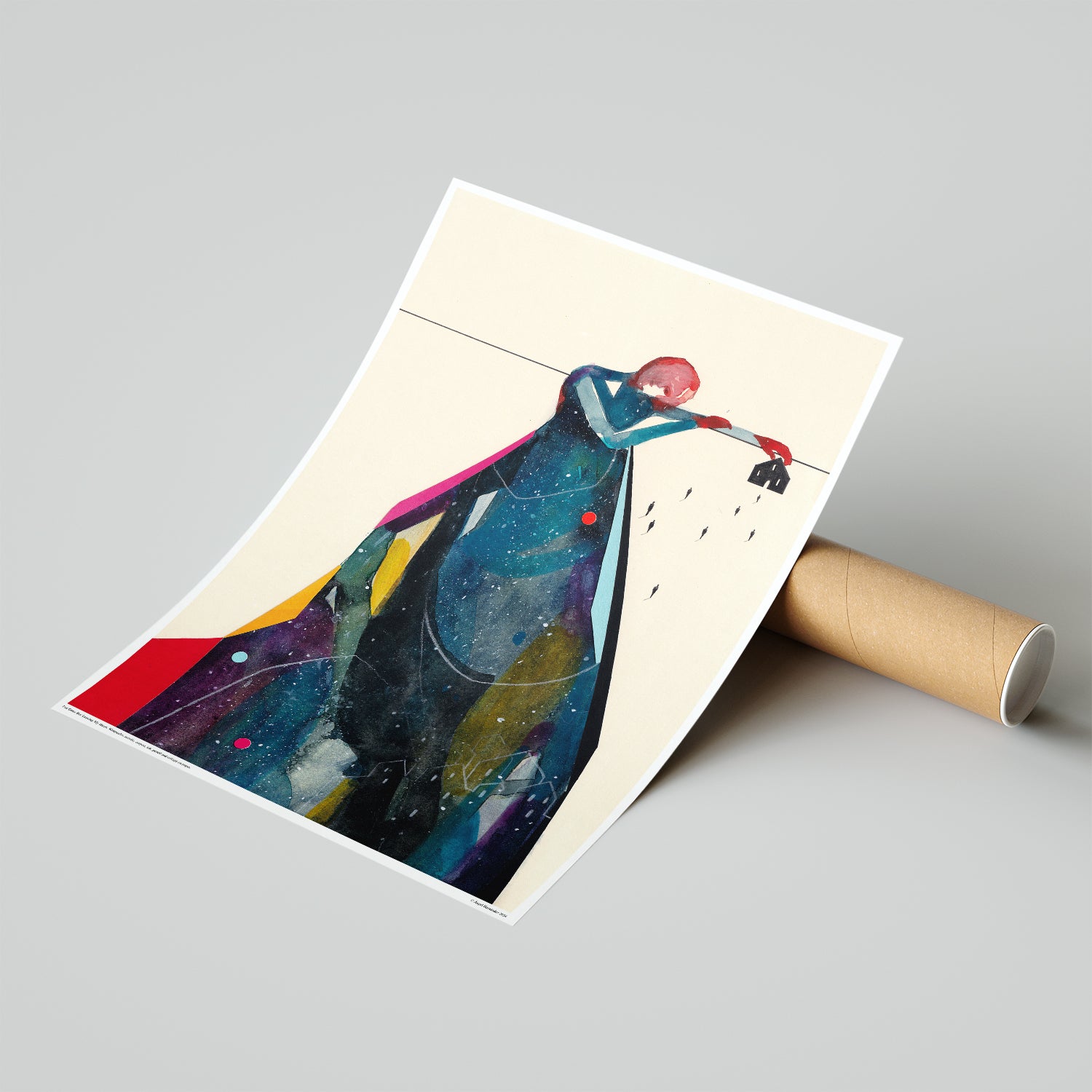 Me ne sono andato ma ho lasciato il mio cuore – Poster artistico