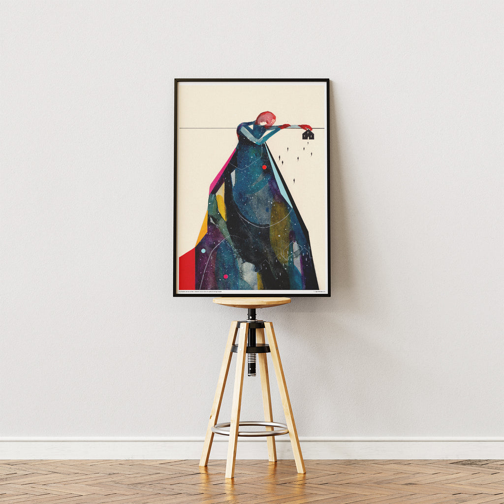 Me fui, pero dejé mi corazón – Póster artístico