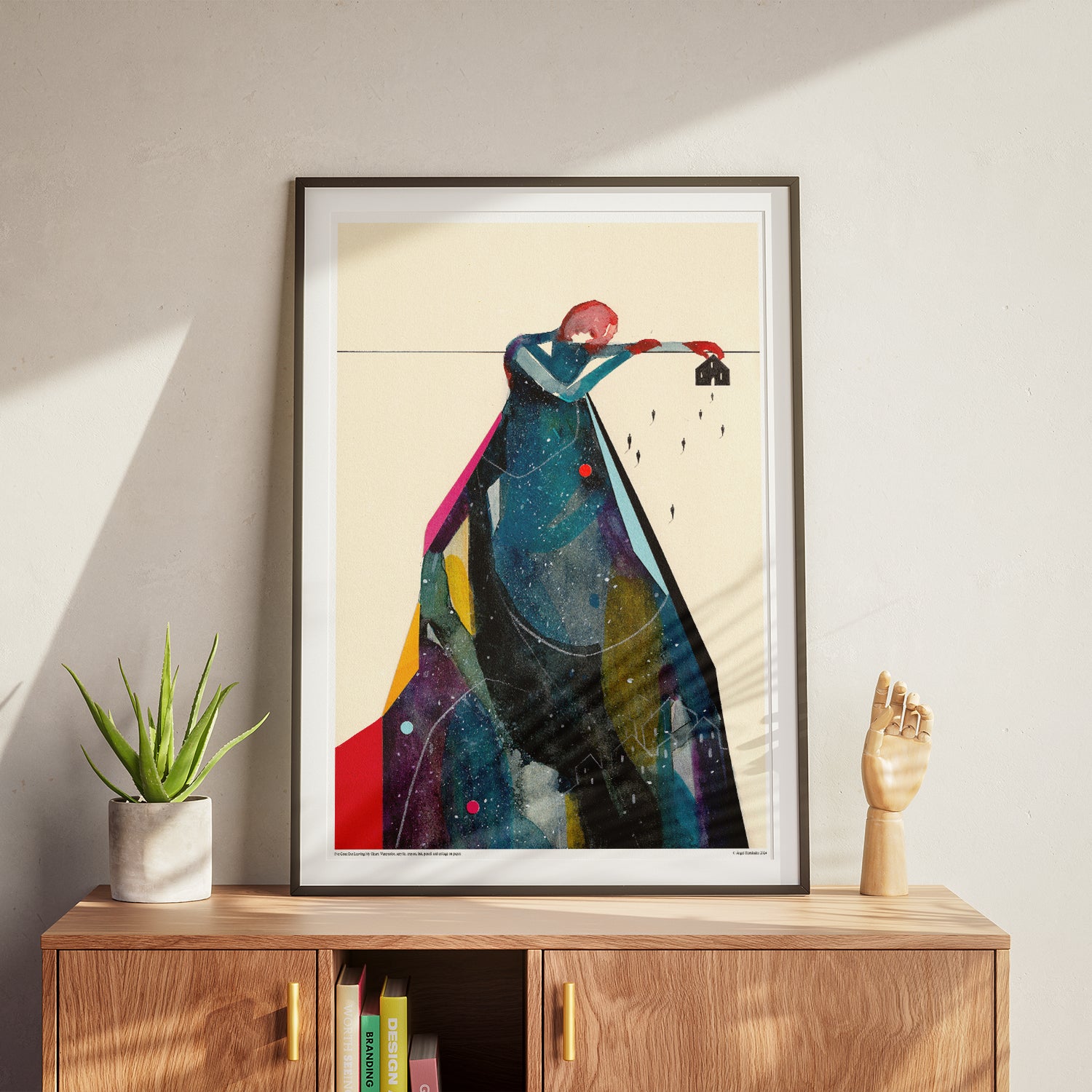 Je suis parti mais j'ai laissé mon cœur – Affiche d'art