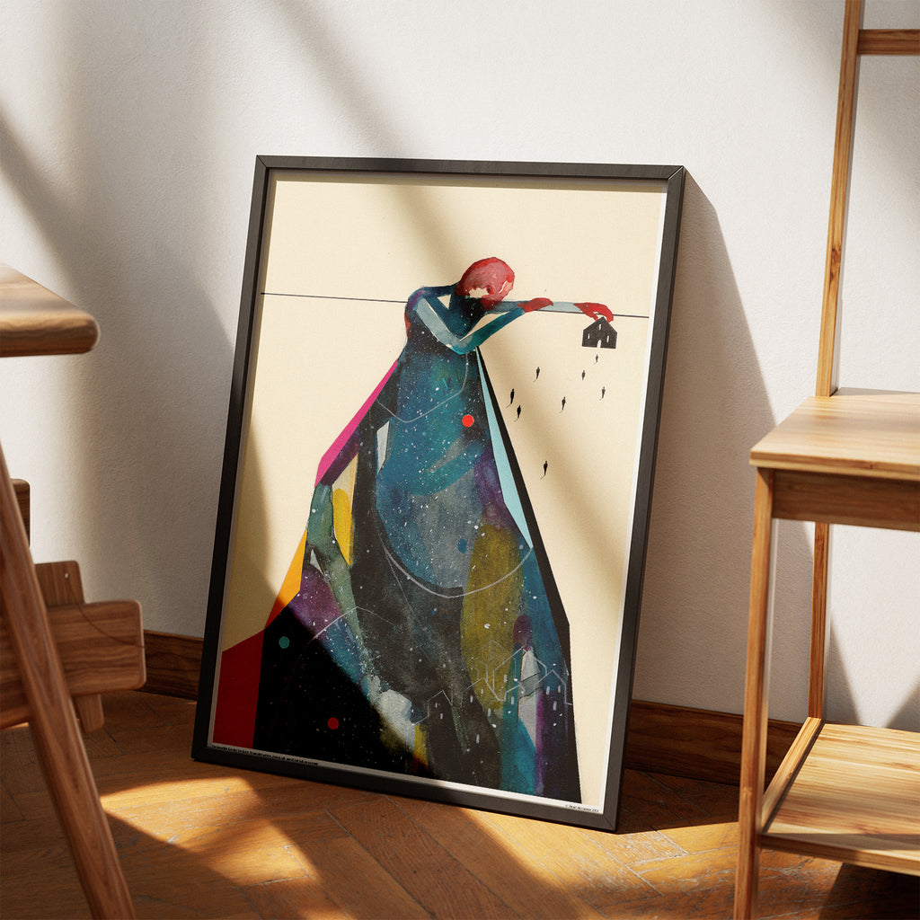 Me fui, pero dejé mi corazón – Póster artístico