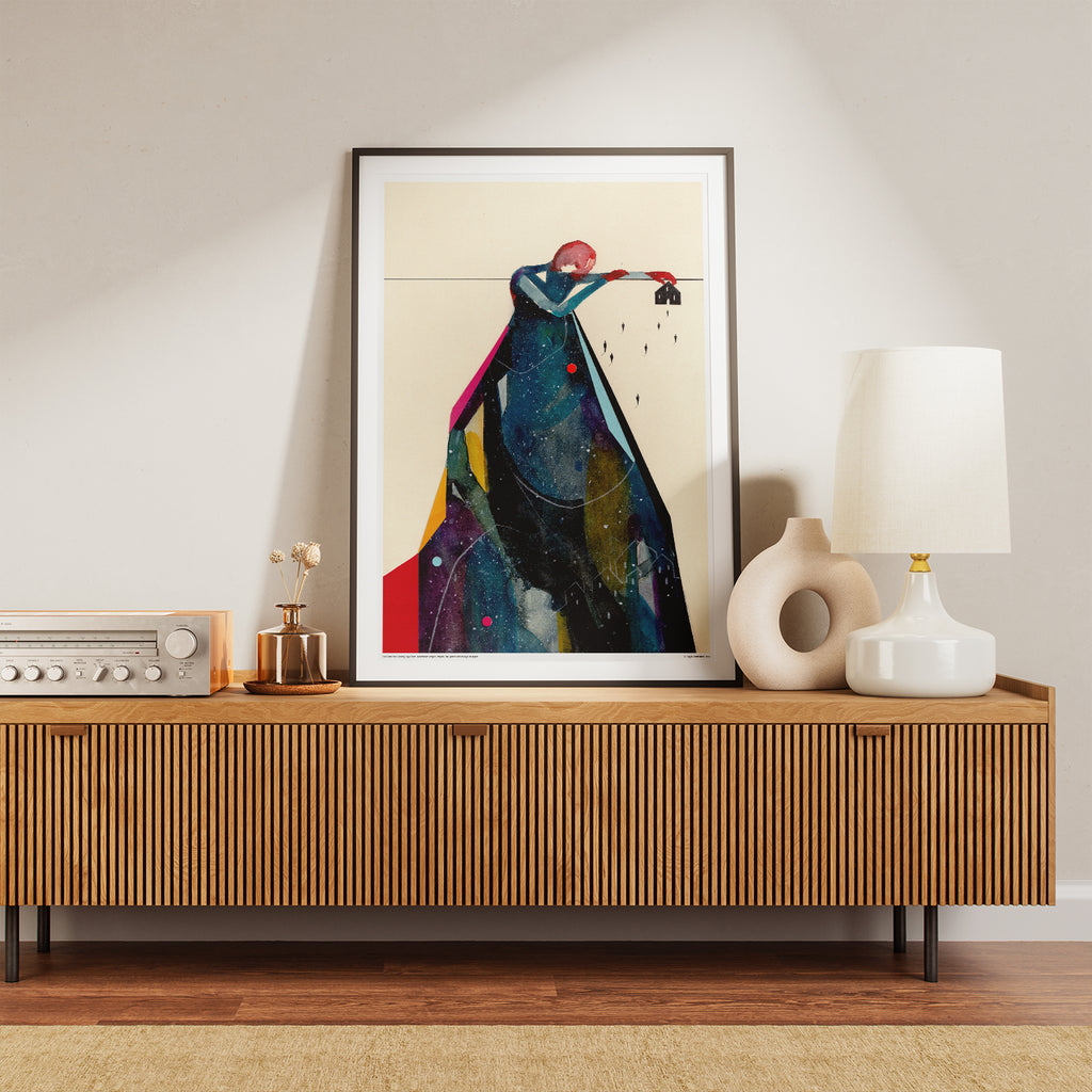 Me fui, pero dejé mi corazón – Póster artístico