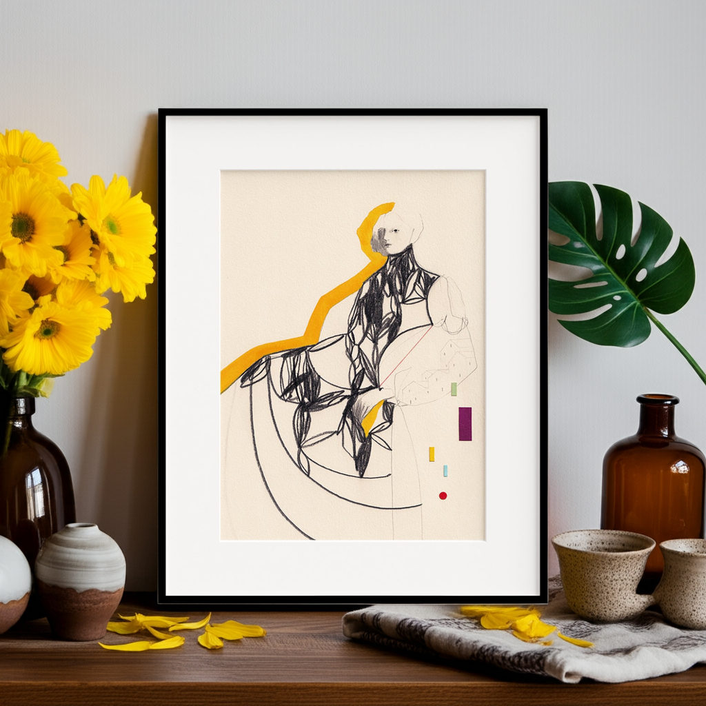 Esperando todas las respuestas - Obra de arte original