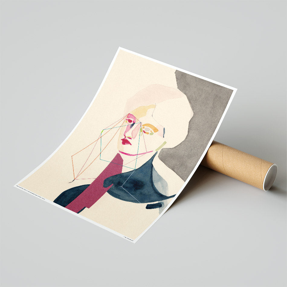 Proiezione su tre piani - Poster artistico