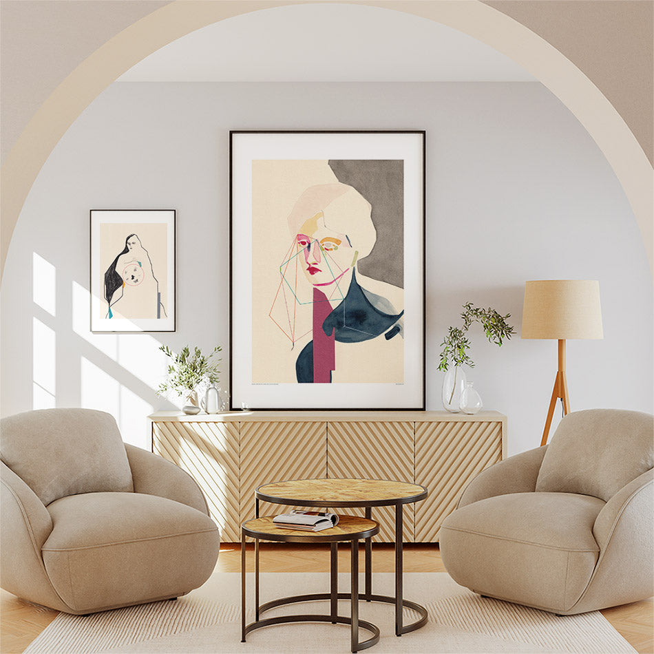 Projection sur trois plans - Affiche artistique