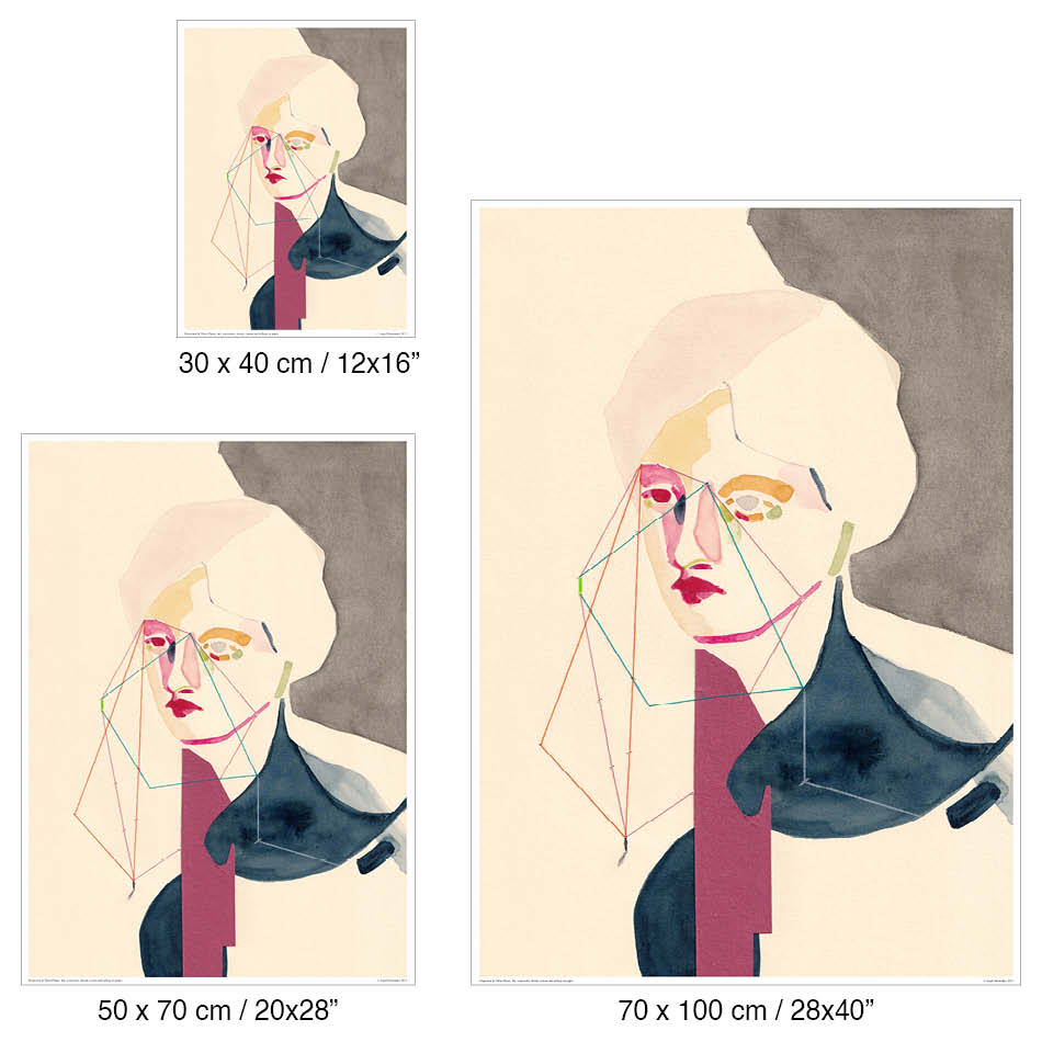 Proiezione su tre piani - Poster artistico