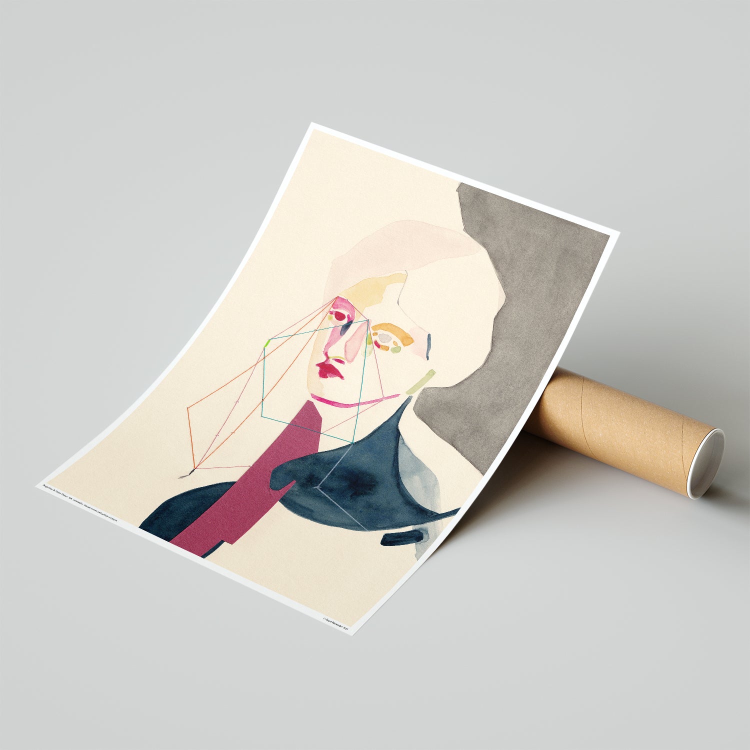 Proiezione su tre piani – Poster artistico